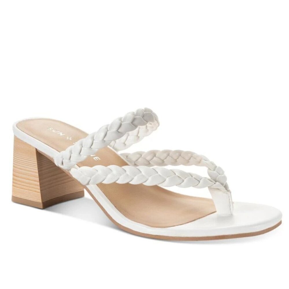 Sun + Stone Winnie Womens Braided Slip On Slide Sandals